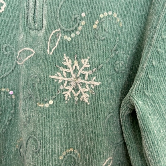 Vintage Alfred dunner 1/4 zip vintage sweater small 124 - Picture 3 of 8